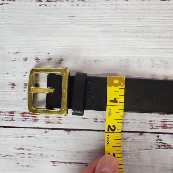 Coach Retro Brown Leather Belt with Solid Brass Square Buckle Size Large - Picture 8 of 10